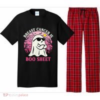 Halloween Breast Cancer Is Boo Sheet Groovy Spooky Mom Pajama Set thumb 0