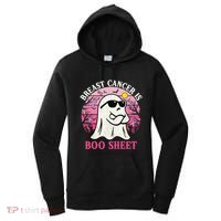 Halloween Breast Cancer Is Boo Sheet Groovy Spooky Mom Women's Hoodie thumb 0