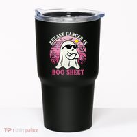 Halloween Breast Cancer Is Boo Sheet Groovy Spooky Mom Tumbler thumb 0
