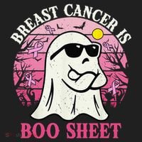Halloween Breast Cancer Is Boo Sheet Groovy Spooky Mom Tumbler thumb 3
