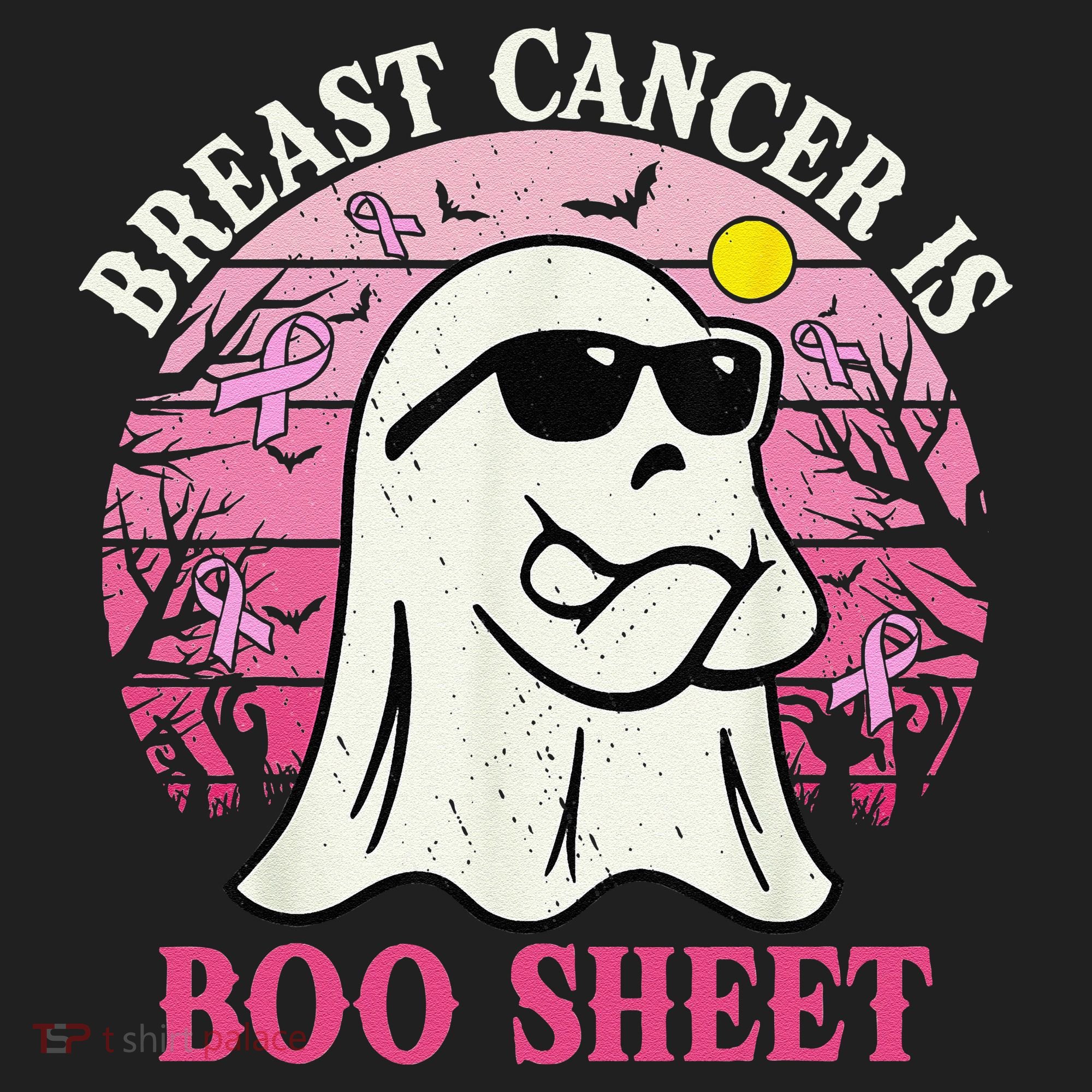 Halloween Breast Cancer Is Boo Sheet Groovy Spooky Mom Tumbler
