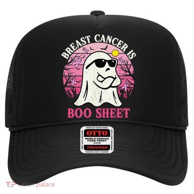Halloween Breast Cancer Is Boo Sheet Groovy Spooky Mom Hat