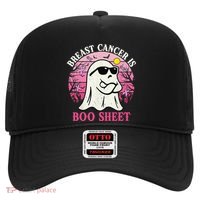 Halloween Breast Cancer Is Boo Sheet Groovy Spooky Mom Hat thumb 0