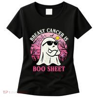 Halloween Breast Cancer Is Boo Sheet Groovy Spooky Mom Women's T-Shirt thumb 0