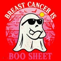Halloween Breast Cancer Is Boo Sheet Groovy Spooky Mom Santa Hat thumb 1