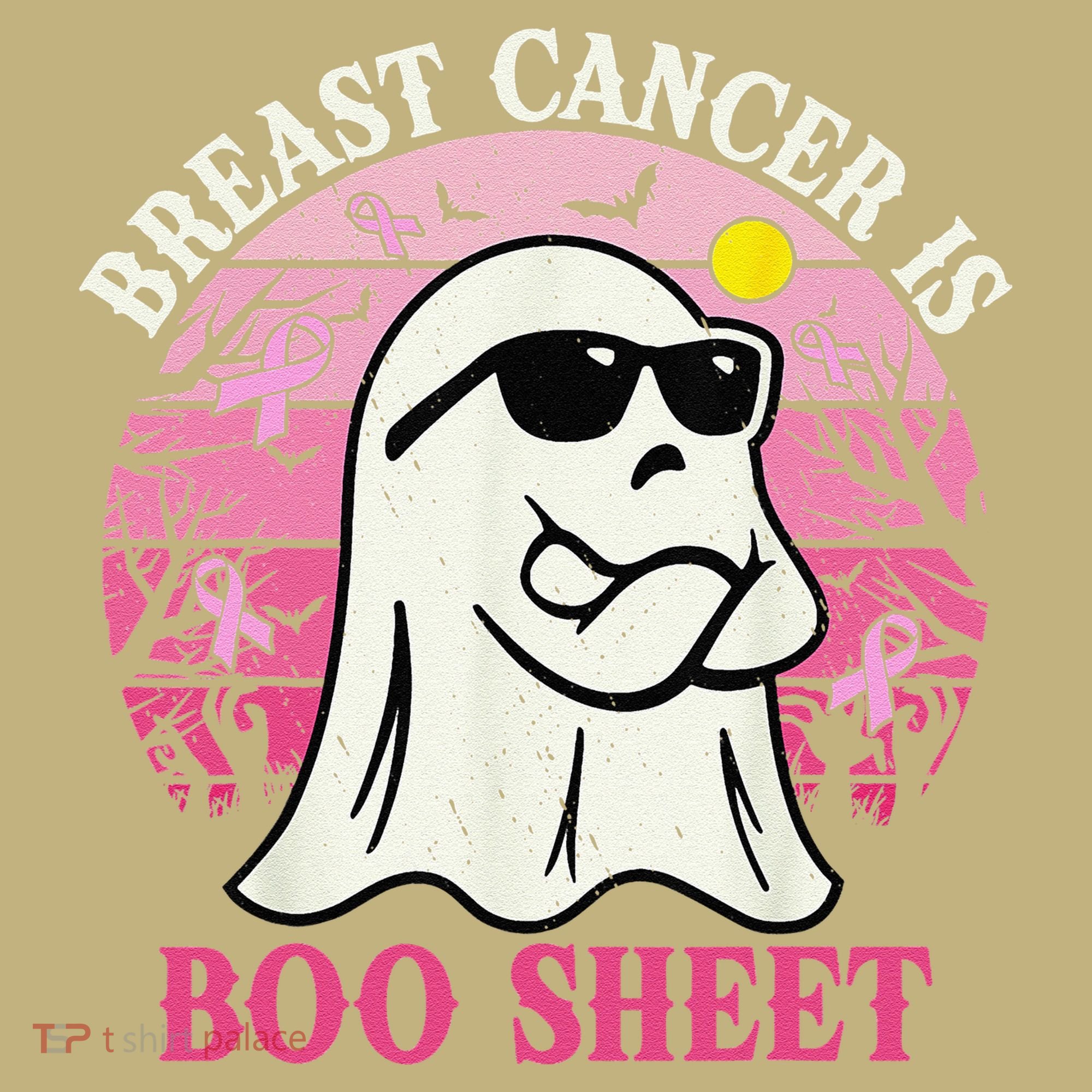 Halloween Breast Cancer Is Boo Sheet Groovy Spooky Mom Hoodie