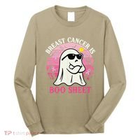 Halloween Breast Cancer Is Boo Sheet Groovy Spooky Mom Long Sleeve Shirt thumb 0