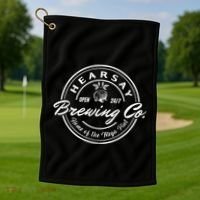 Hearsay Brewing Co Home Of The Mega Pint That’S Hearsay Golf Towel thumb 1