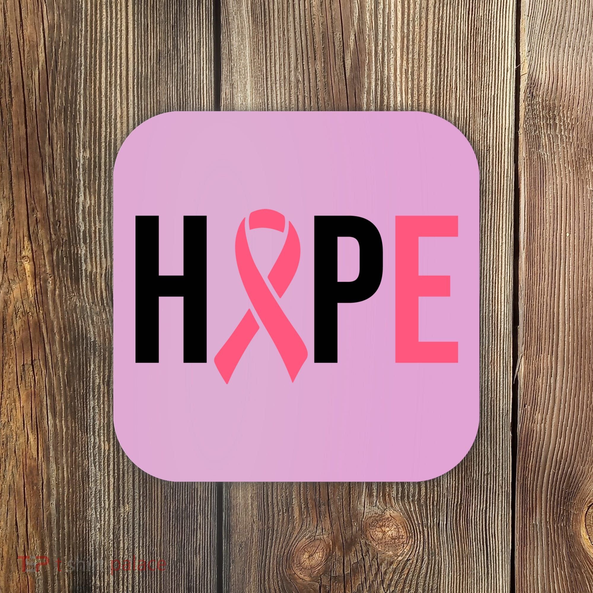 Hope Breast Cancer Awareness Coaster