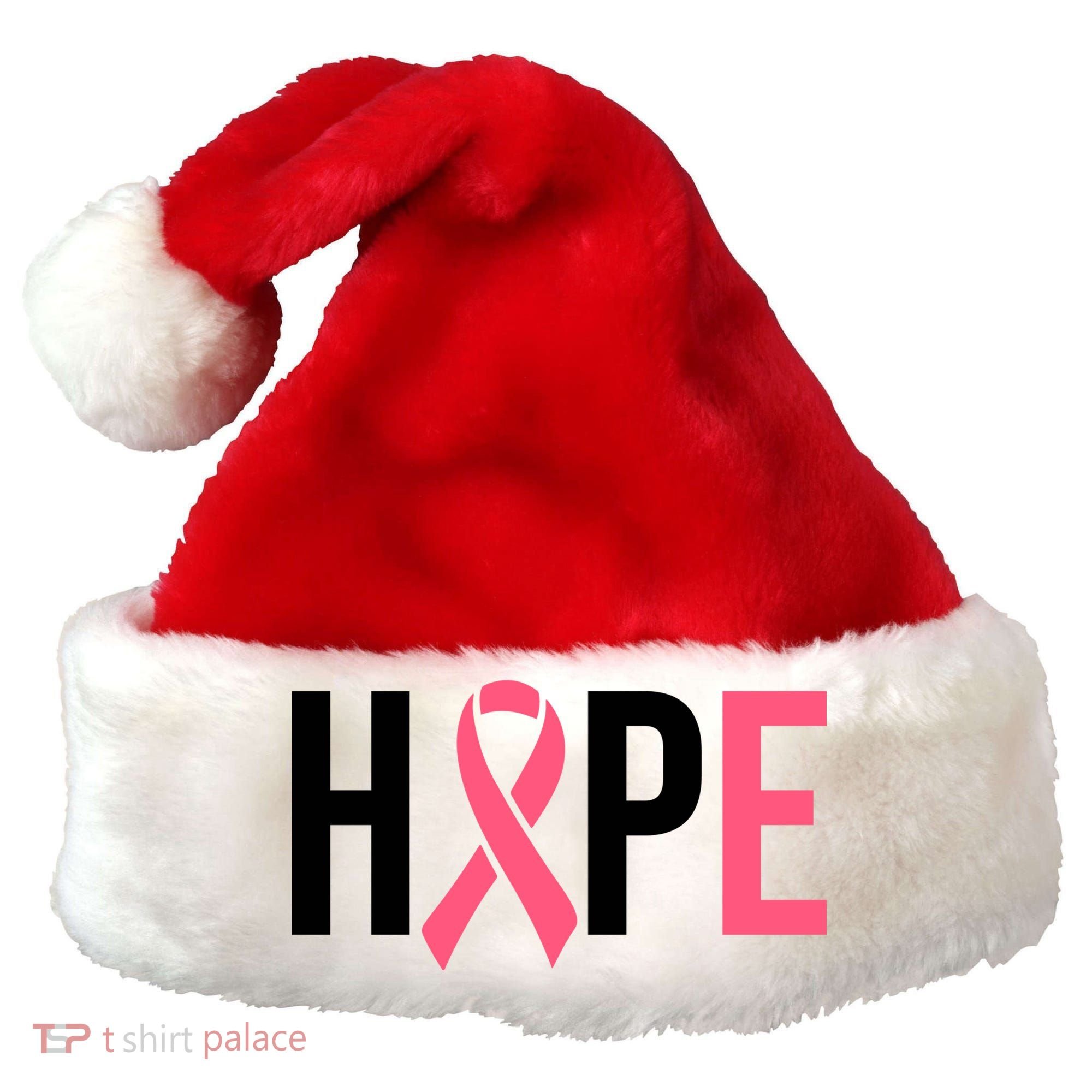Hope Breast Cancer Awareness Santa Hat