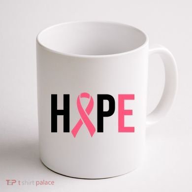 Hope Breast Cancer Awareness Coffee Mug back