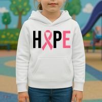 Hope Breast Cancer Awareness Kids Hoodie thumb 3