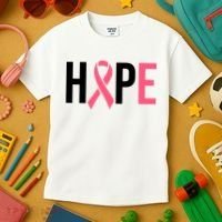 Hope Breast Cancer Awareness Kids T-Shirt thumb 3