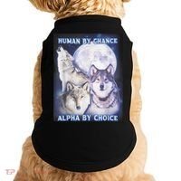 Human By Chance Alpha By Choice Alpha Wolf Doggie Tank thumb 0