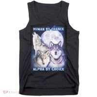 Human By Chance Alpha By Choice Alpha Wolf Tank Top thumb 0