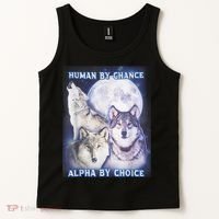 Human By Chance Alpha By Choice Alpha Wolf Tank Top thumb 2