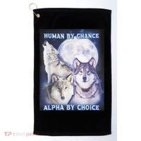 Human By Chance Alpha By Choice Alpha Wolf Golf Towel thumb 0