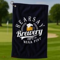 Hearsay Brewing Company Home Of The Mega Pint Golf Towel thumb 1