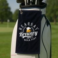 Hearsay Brewing Company Home Of The Mega Pint Golf Towel thumb 2