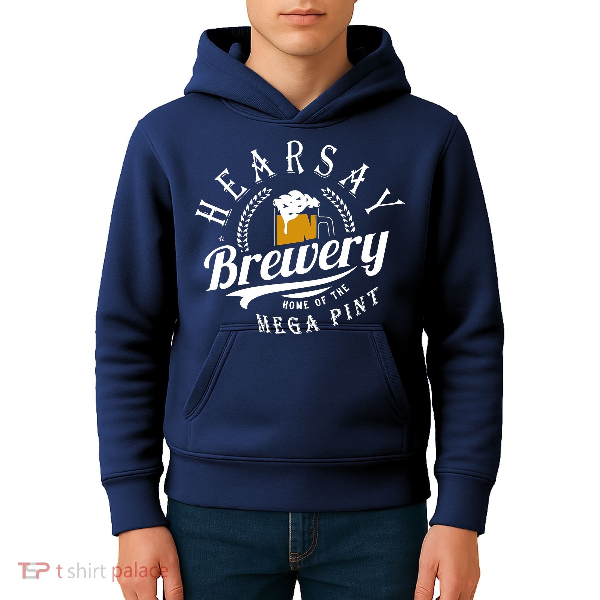 Hearsay Brewing Company Home Of The Mega Pint Kids Hoodie