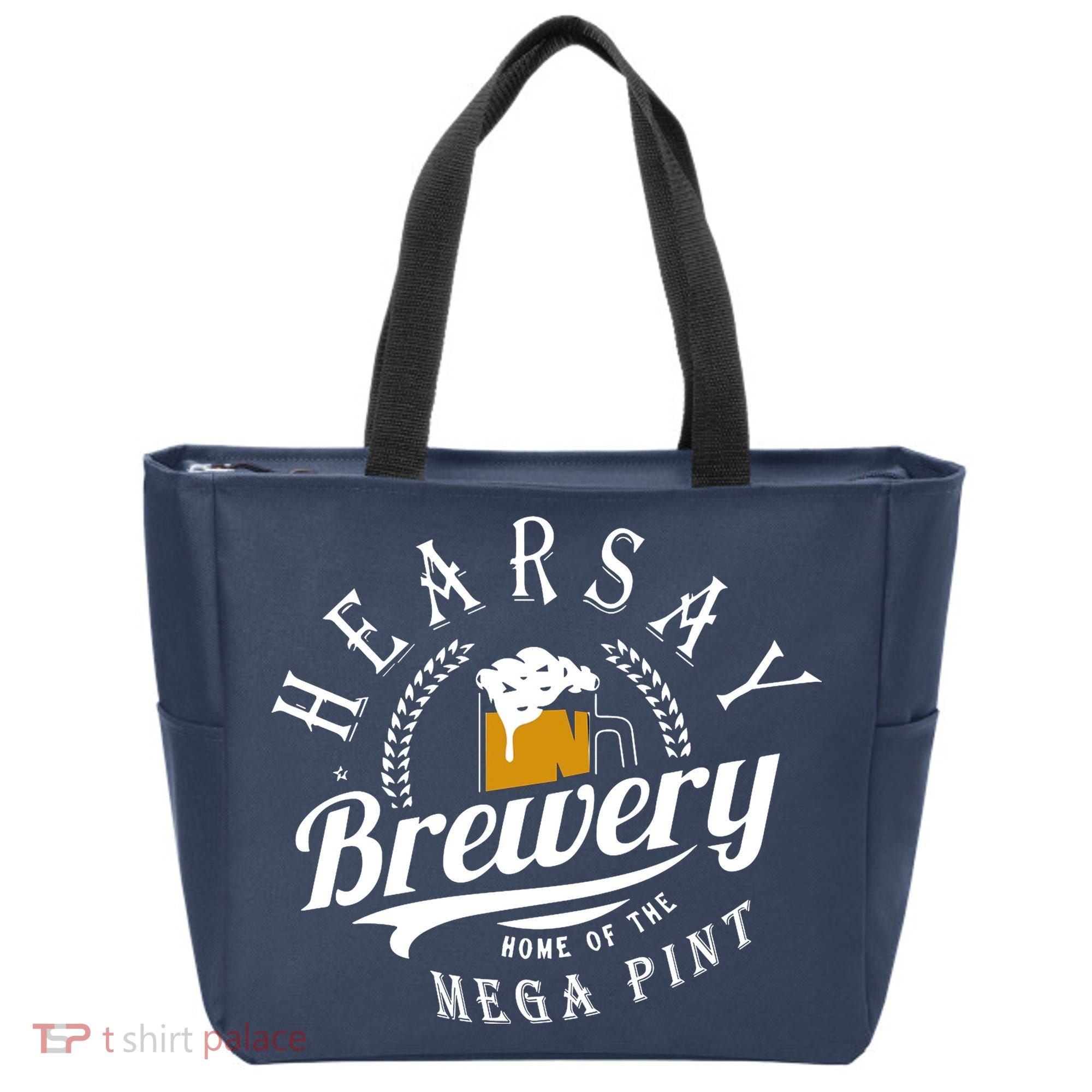 Hearsay Brewing Company Home Of The Mega Pint Tote Bag