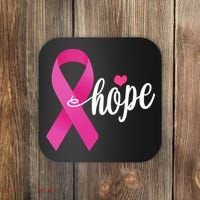 Hope Breast Cancer Awareness Ribbon Coaster thumb 0