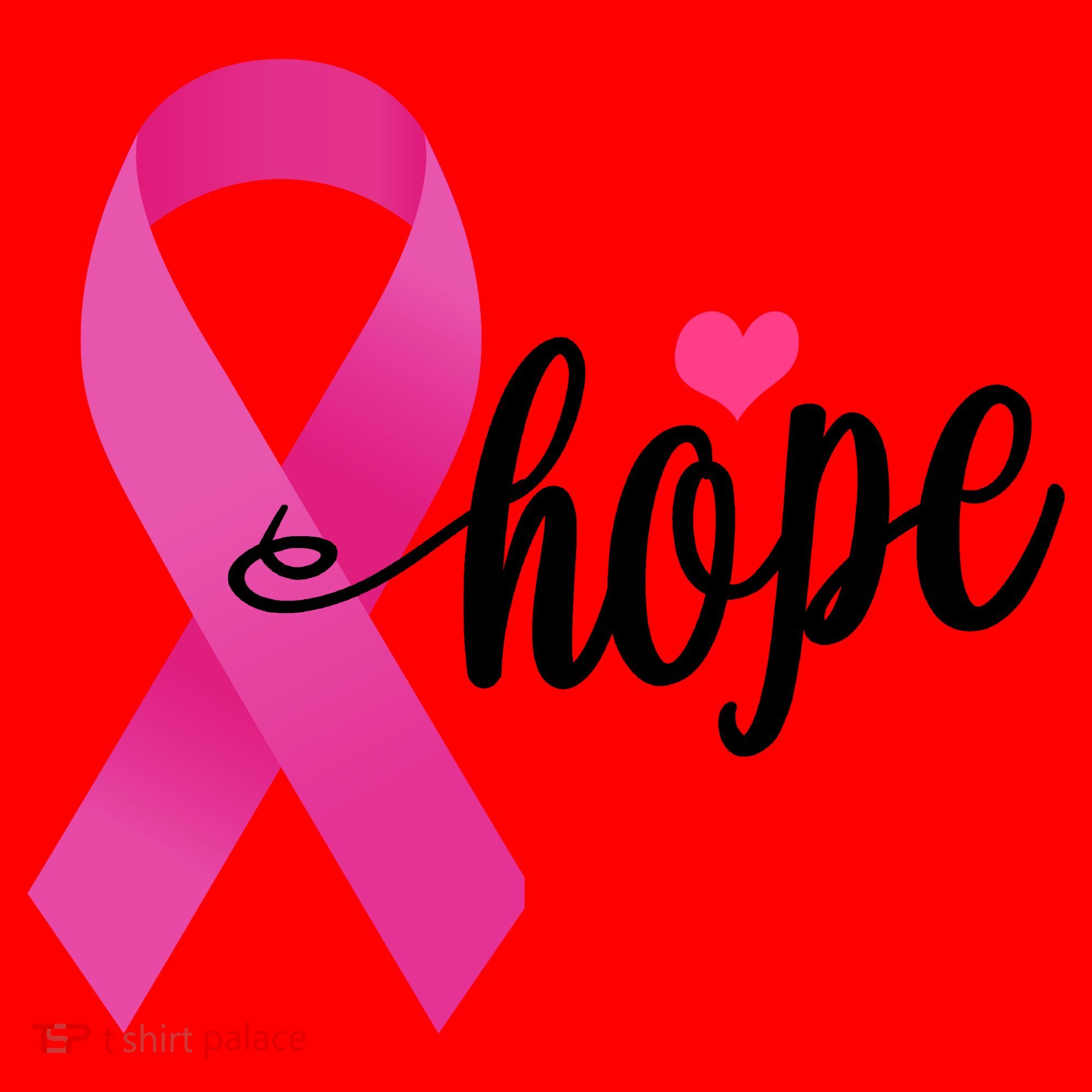 Hope Breast Cancer Awareness Ribbon Santa Hat