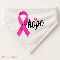 Hope Breast Cancer Awareness Ribbon USA-Made Doggie Bandana thumb 0