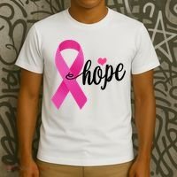 Hope Breast Cancer Awareness Ribbon T-Shirt thumb 3