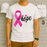 Hope Breast Cancer Awareness Ribbon T-Shirt thumb 6