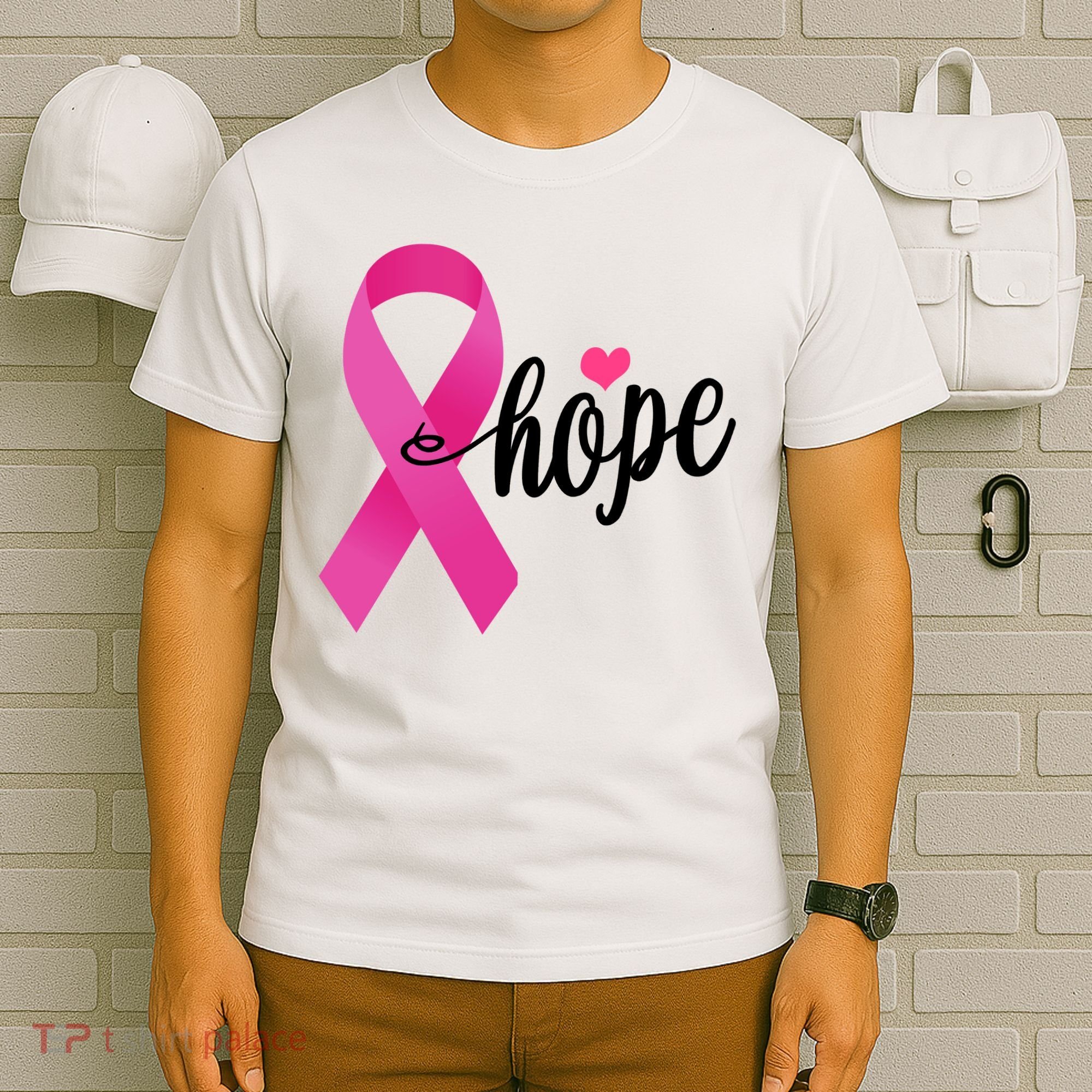 Hope Breast Cancer Awareness Ribbon T-Shirt