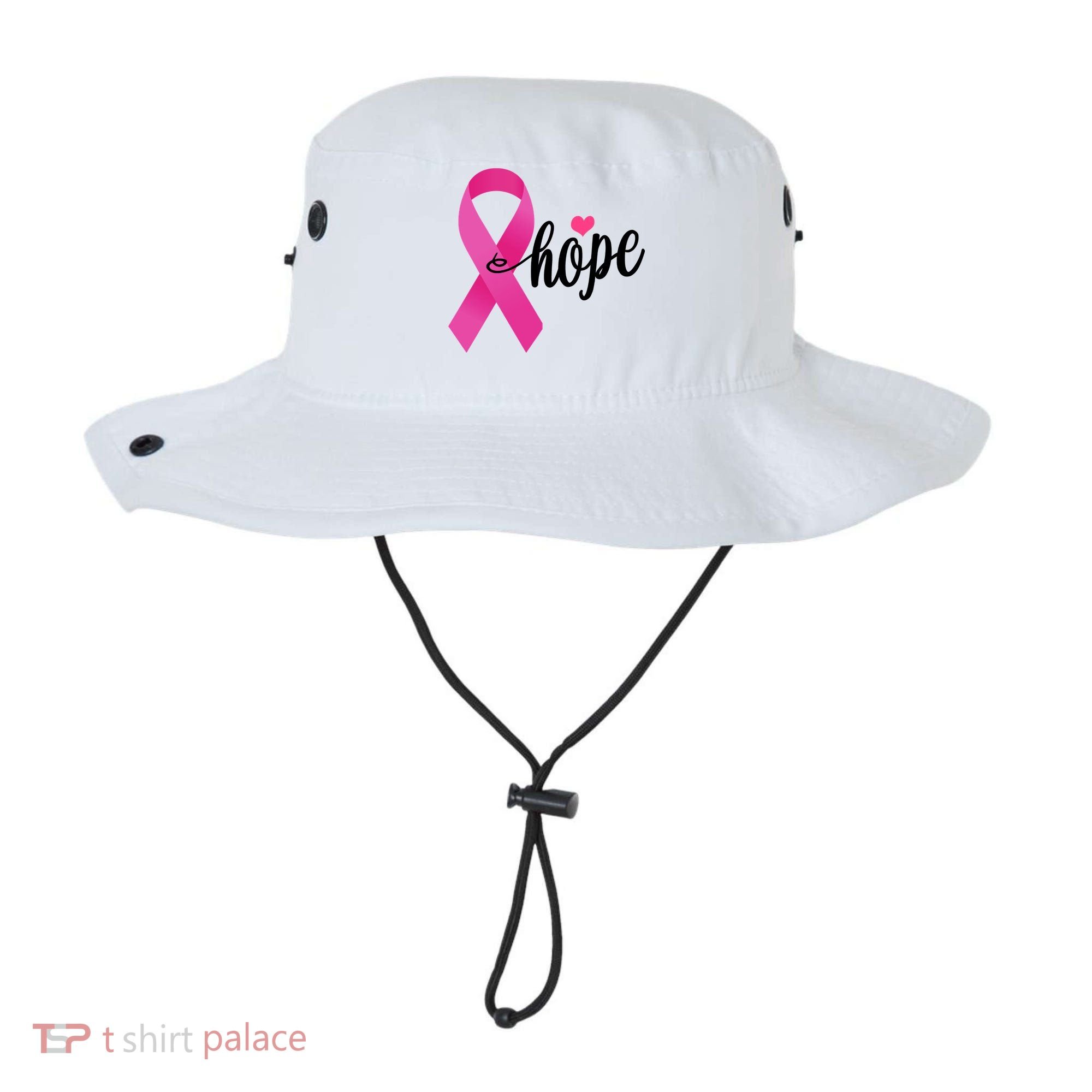 Hope Breast Cancer Awareness Ribbon Bucket Hat