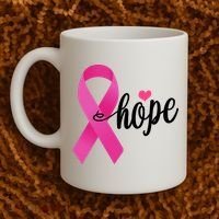 Hope Breast Cancer Awareness Ribbon Coffee Mug thumb 2