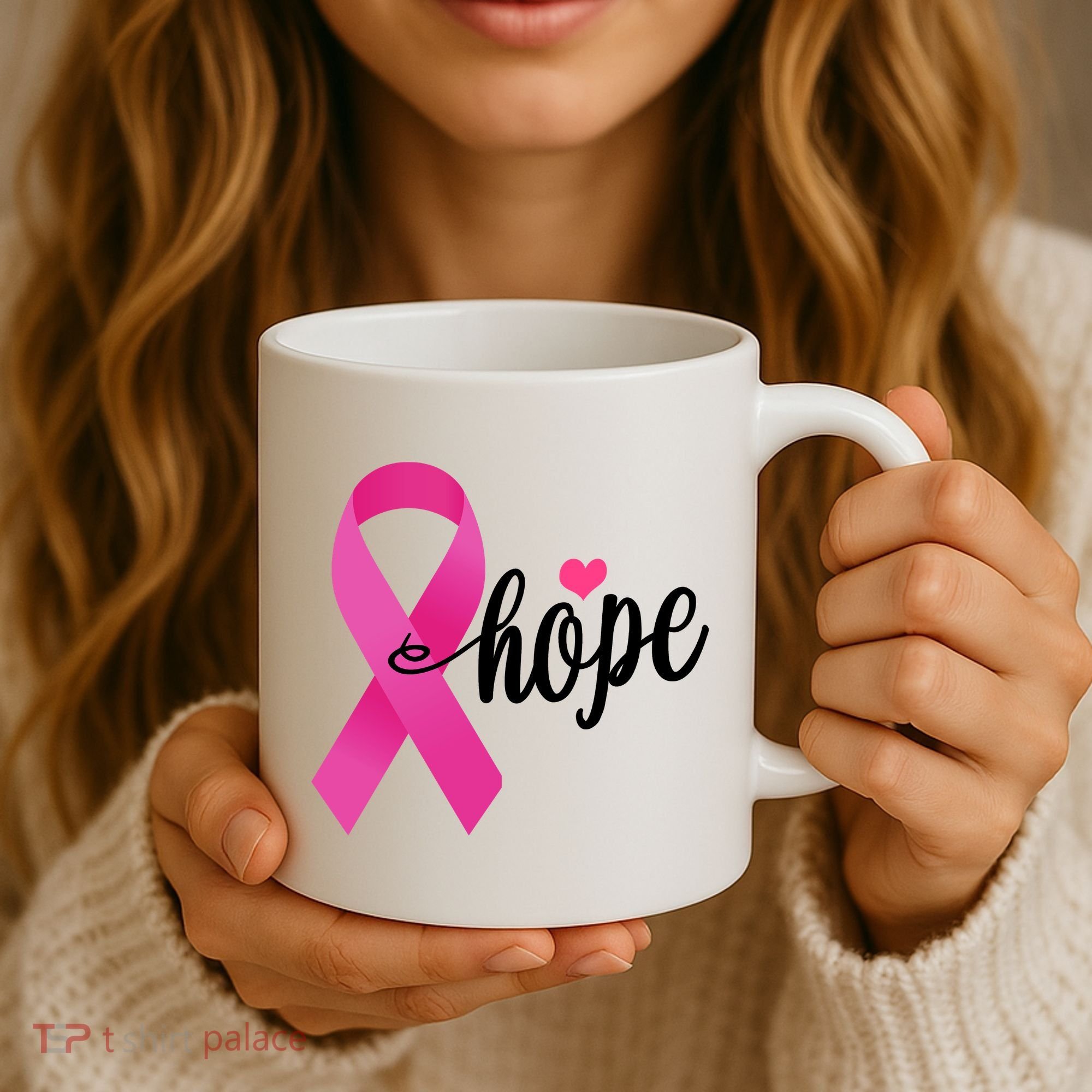 Hope Breast Cancer Awareness Ribbon Coffee Mug