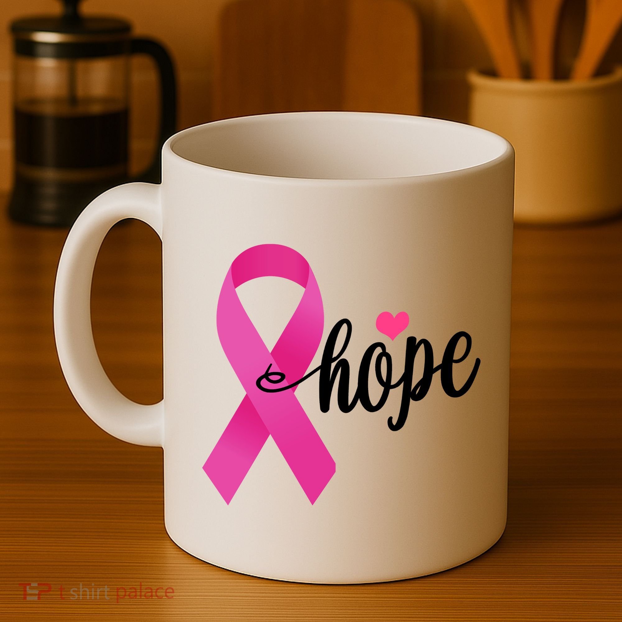 Hope Breast Cancer Awareness Ribbon Coffee Mug
