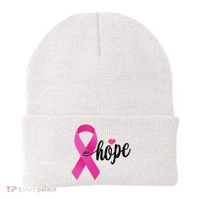 Hope Breast Cancer Awareness Ribbon Beanie
