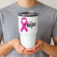 Hope Breast Cancer Awareness Ribbon Tumbler thumb 2