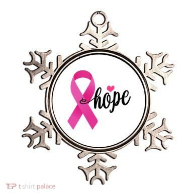 Hope Breast Cancer Awareness Ribbon Ornament