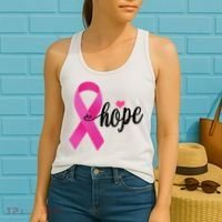 Hope Breast Cancer Awareness Ribbon Women's Tank Top thumb 2
