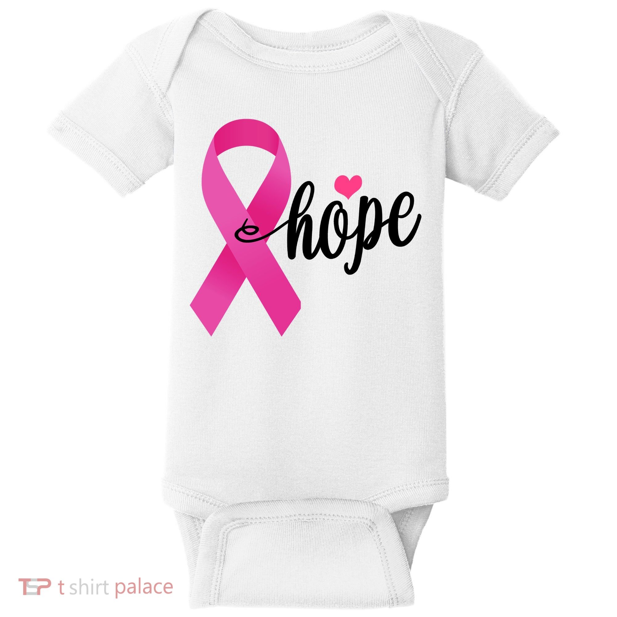 Hope Breast Cancer Awareness Ribbon Baby Bodysuit
