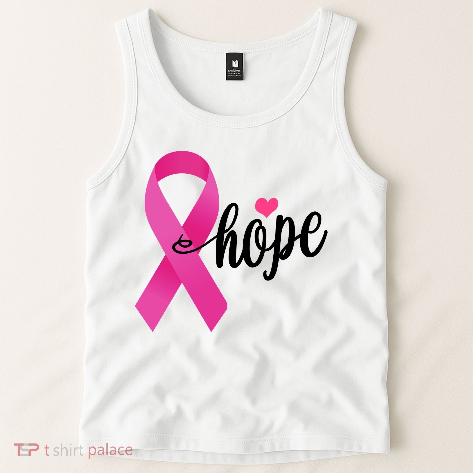 Hope Breast Cancer Awareness Ribbon Tank Top