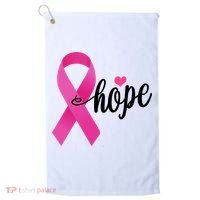 Hope Breast Cancer Awareness Ribbon Golf Towel thumb 0