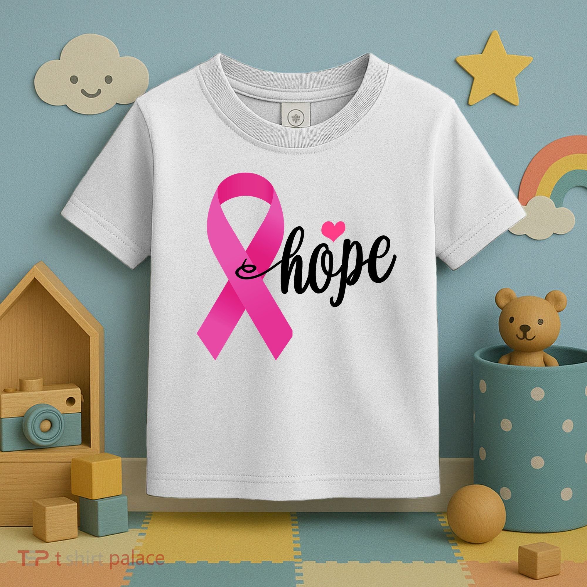 Hope Breast Cancer Awareness Ribbon Toddler T-Shirt