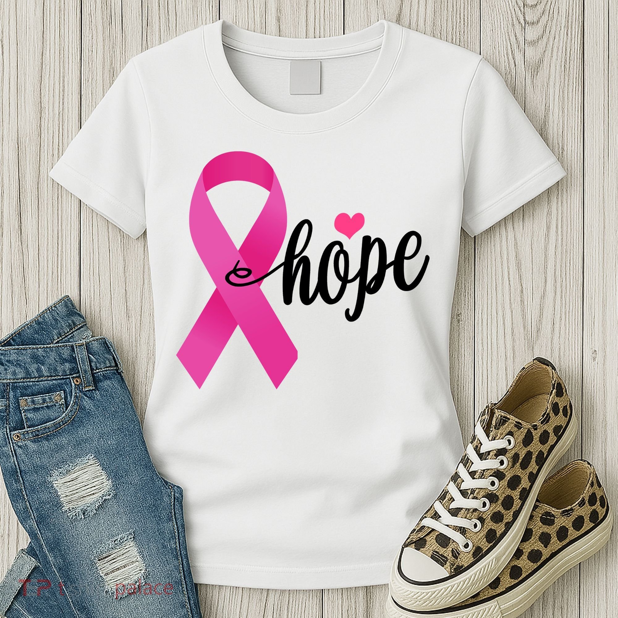 Hope Breast Cancer Awareness Ribbon Women's T-Shirt