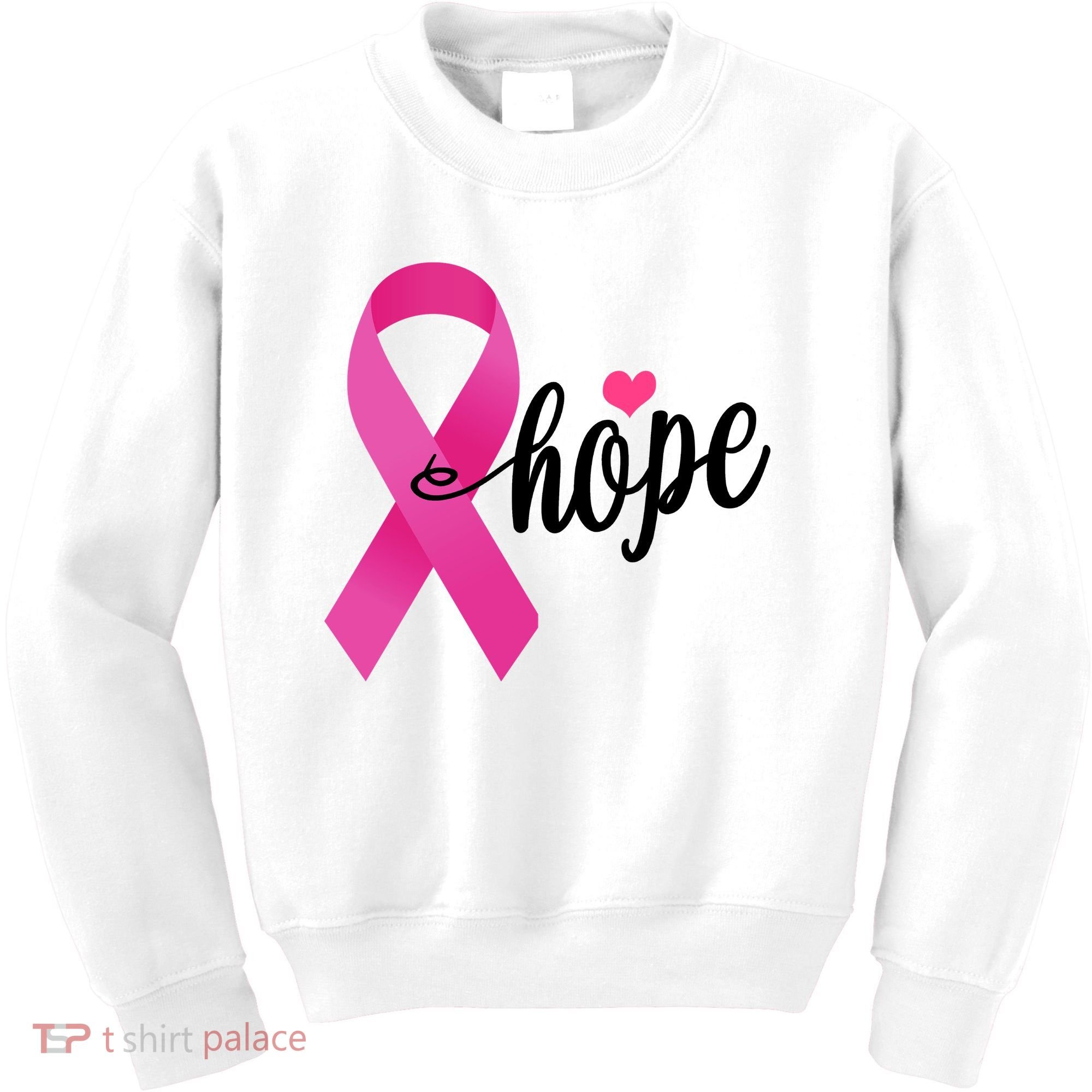 Hope Breast Cancer Awareness Ribbon Kids Sweatshirt