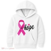 Hope Breast Cancer Awareness Ribbon Kids Hoodie thumb 0