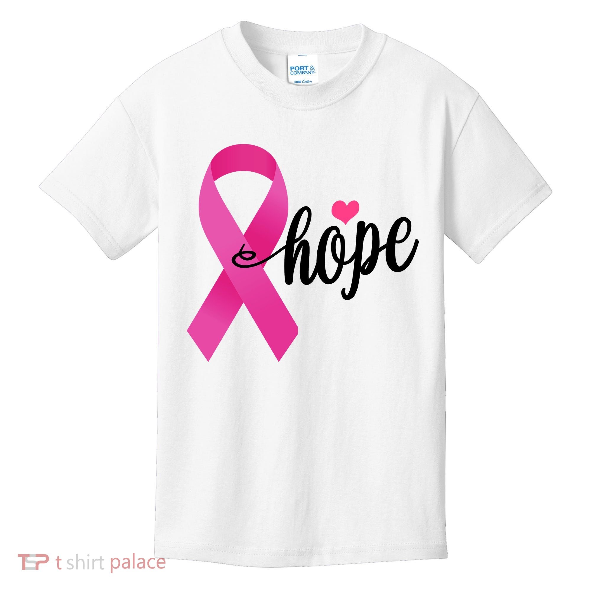 Hope Breast Cancer Awareness Ribbon Kids T-Shirt