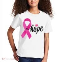 Hope Breast Cancer Awareness Ribbon Kids T-Shirt thumb 2