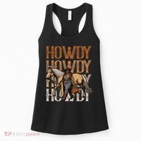 Howdy Black Cowgirl Country Western Rodeo Melanin Texas Women's Tank Top thumb 0