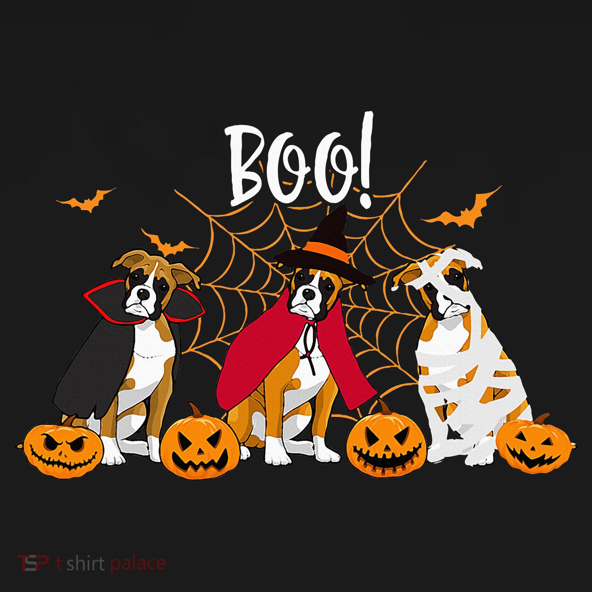 Halloween Boxer Dog Boo With Pumpkin Funny Gifts Women's Hoodie